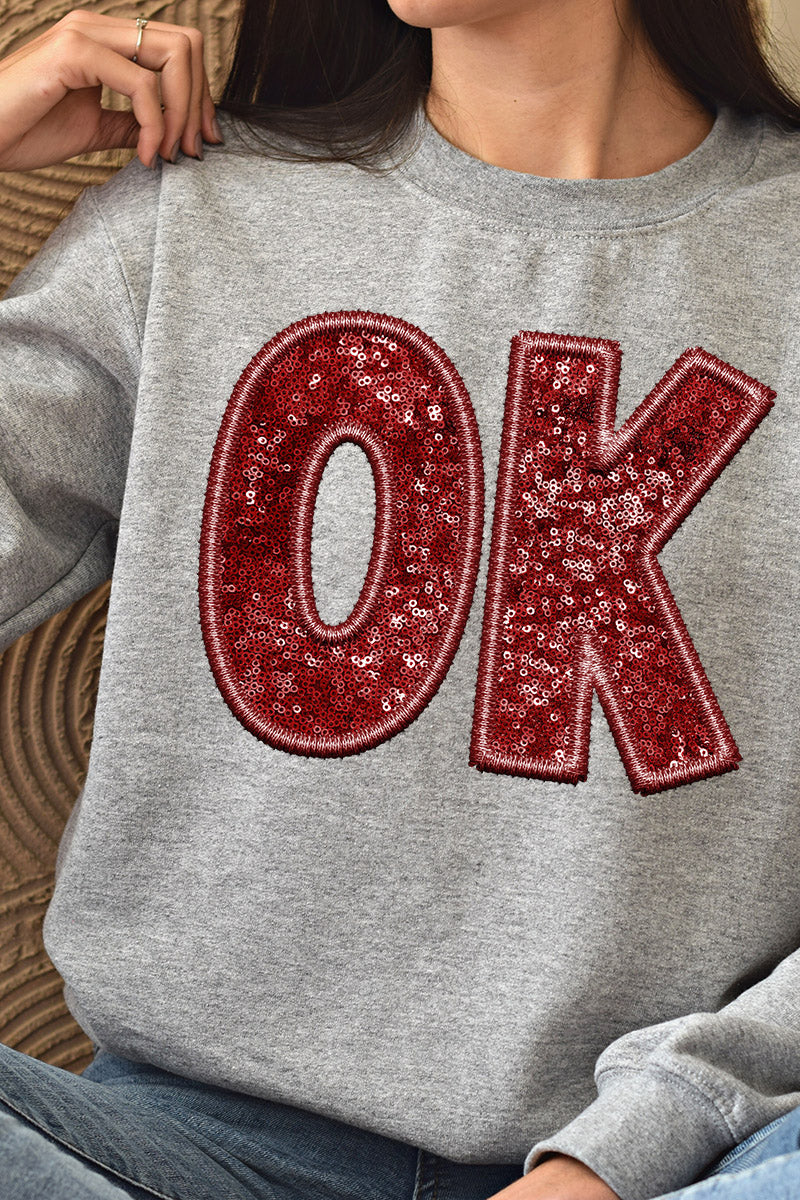 Faux Sequin OK Transfer Unisex NuBlend Crew Sweatshirt product image 1