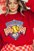 Loud And Proud Softball Mom Heavy-weight Crew Sweatshirt product image 1