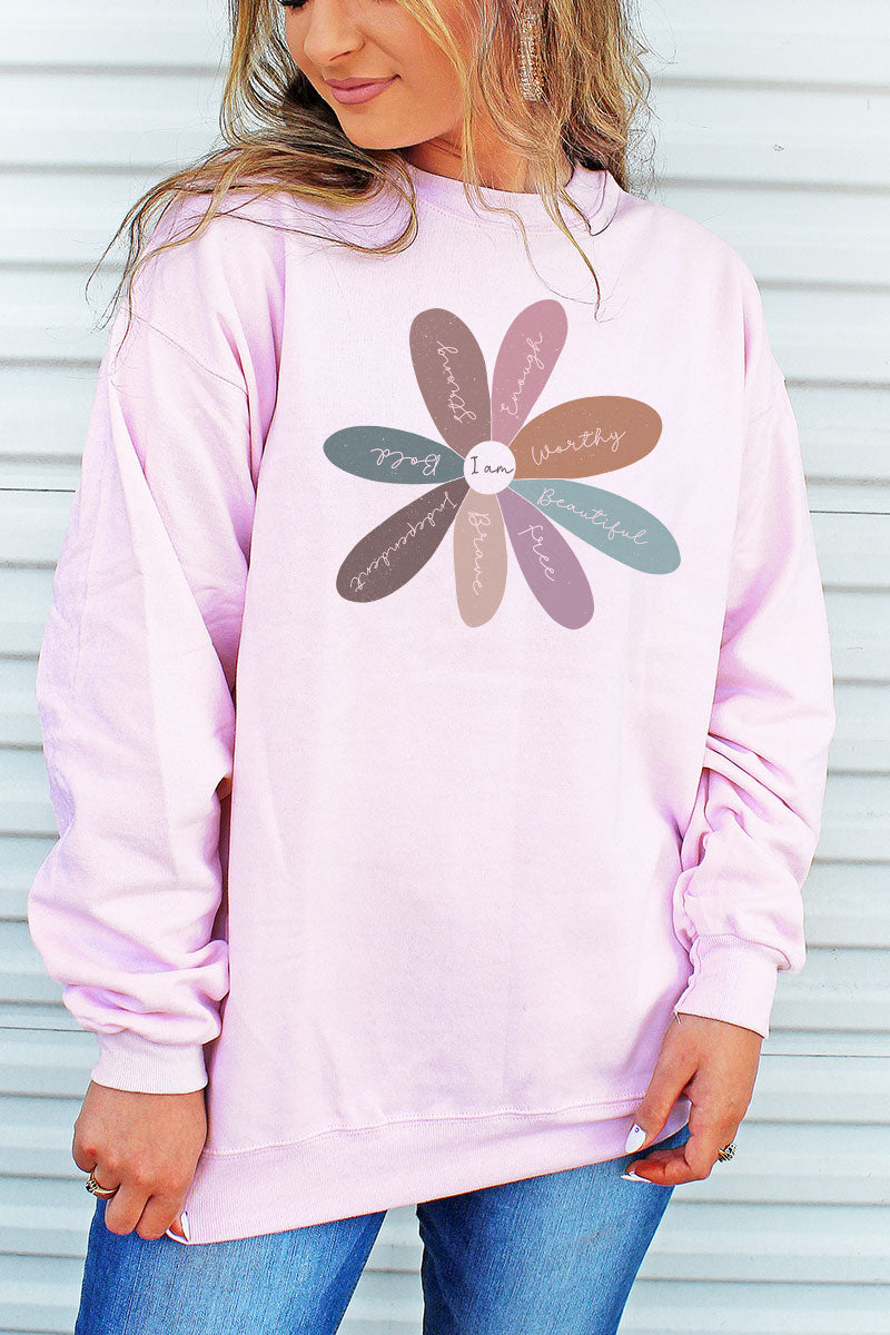 Daisy Positivity Heavy-weight Crew Sweatshirt product image 1