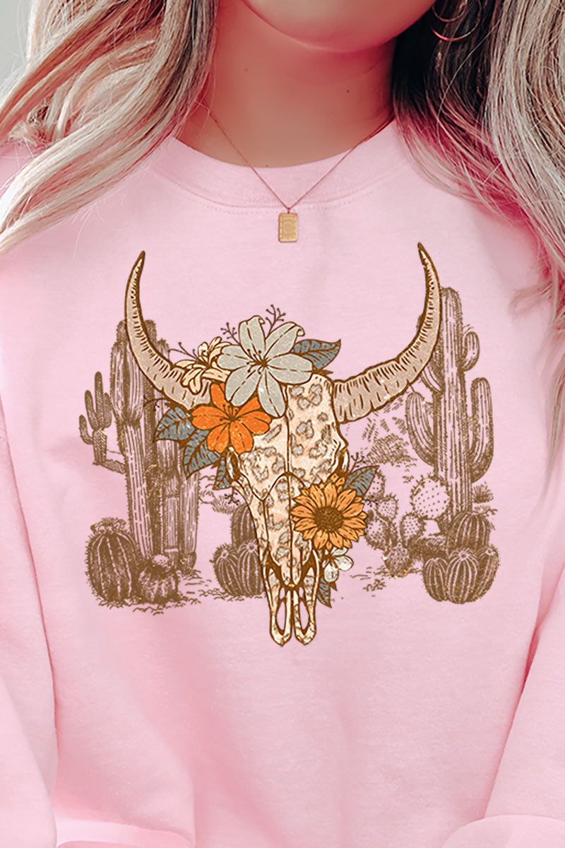 Desert Leopard Skull Heavy-weight Crew Sweatshirt product image 2