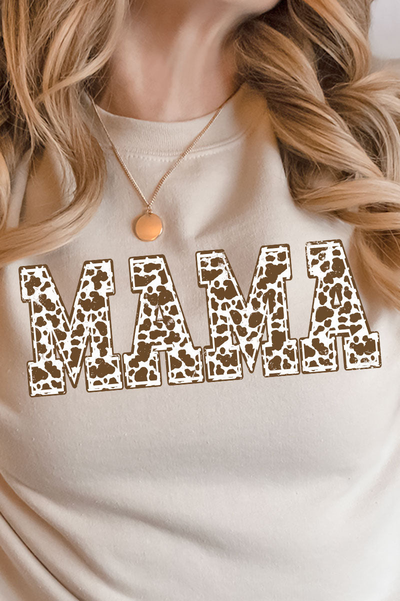 Distressed Brown Cow Mama Heavy-weight Crew Sweatshirt product image 2