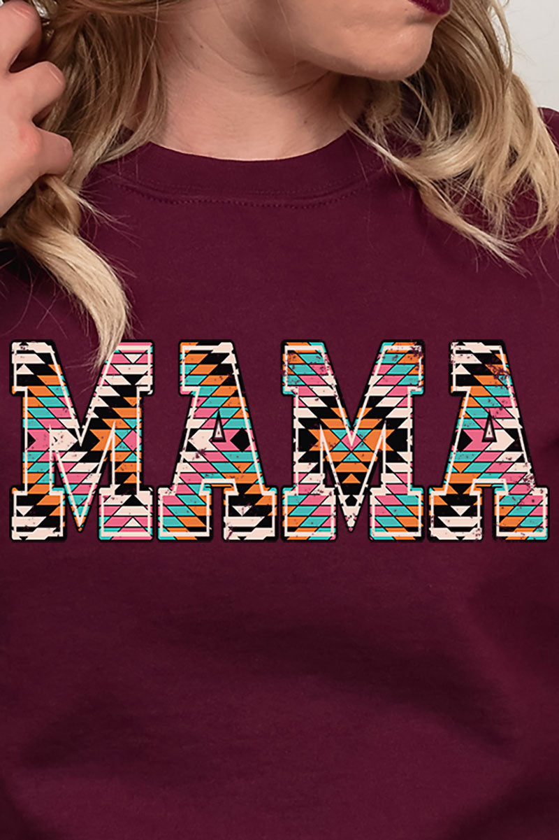 Distressed Aztec Mama Heavy-weight Crew Sweatshirt product image 2