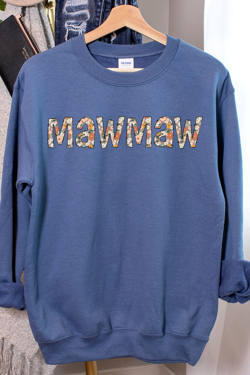 Floral Boho MawMaw Heavy-weight Crew Sweatshirt product image 1