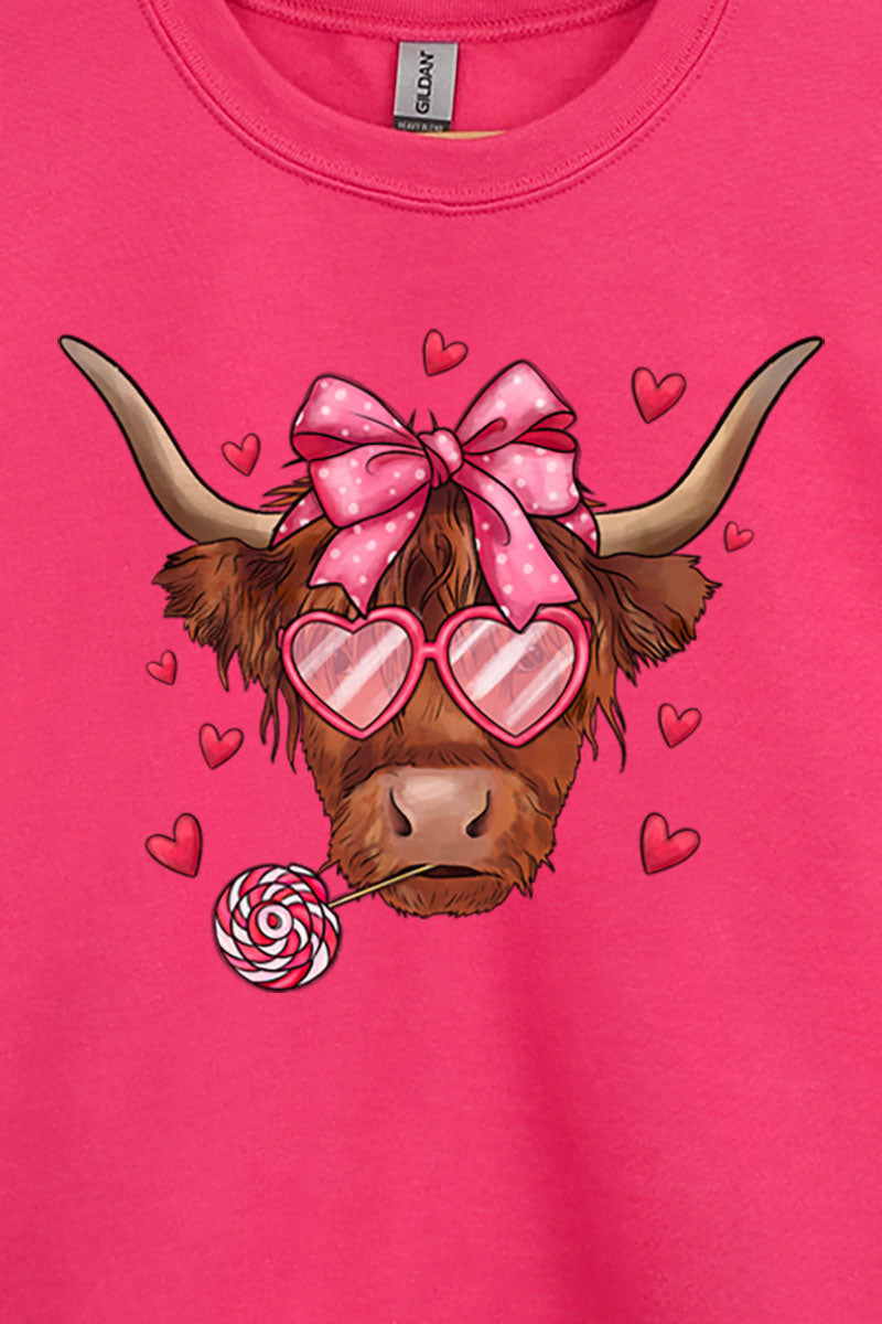 Full Of Love Highland Cow Heavy-weight Crew Sweatshirt product image 2
