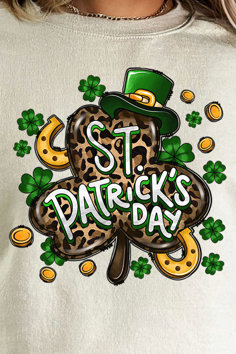 Leopard Shamrock St. Patrick's Day Heavy-weight Crew product image 2