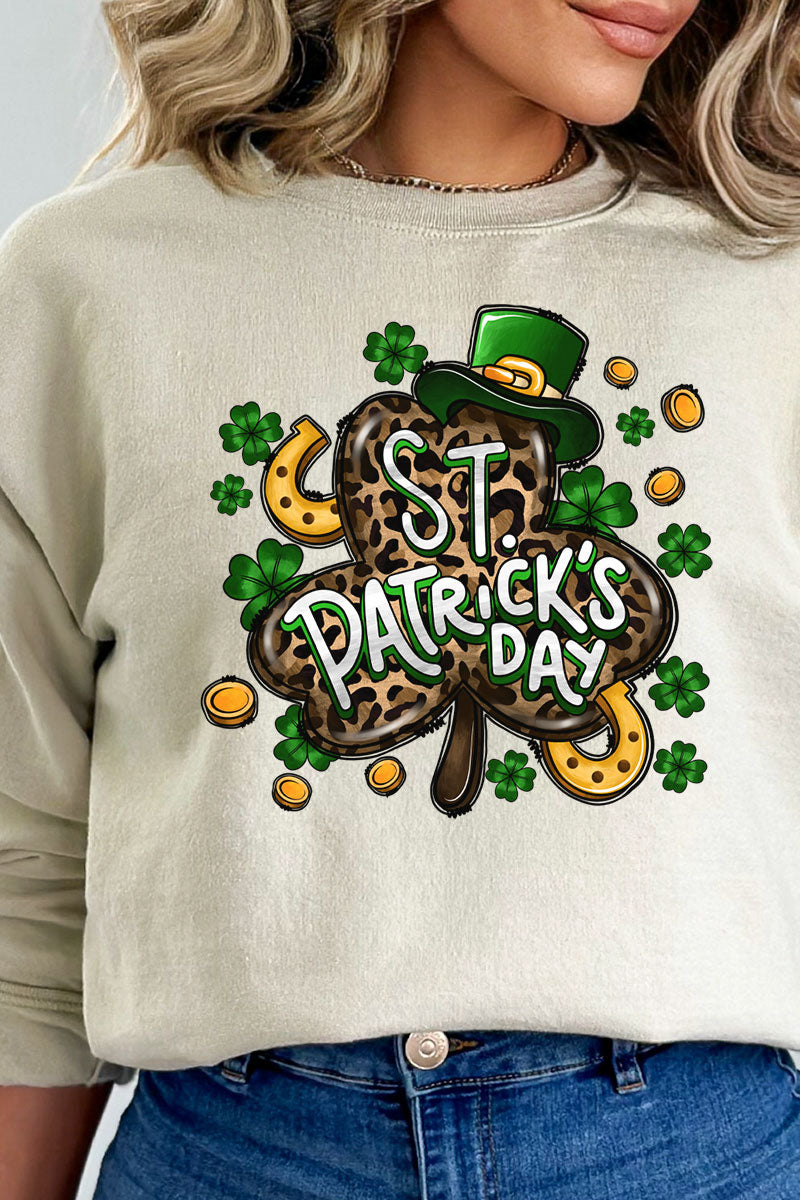 Leopard Shamrock St. Patrick's Day Heavy-weight Crew product image 1