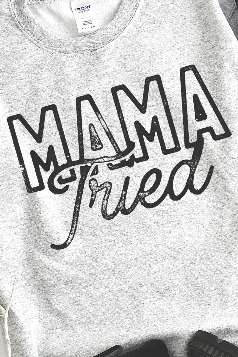 Distressed Mama Tried Heavy-weight Crew Sweatshirt product image 2