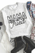 Distressed Mama Tried Heavy-weight Crew Sweatshirt product image 1