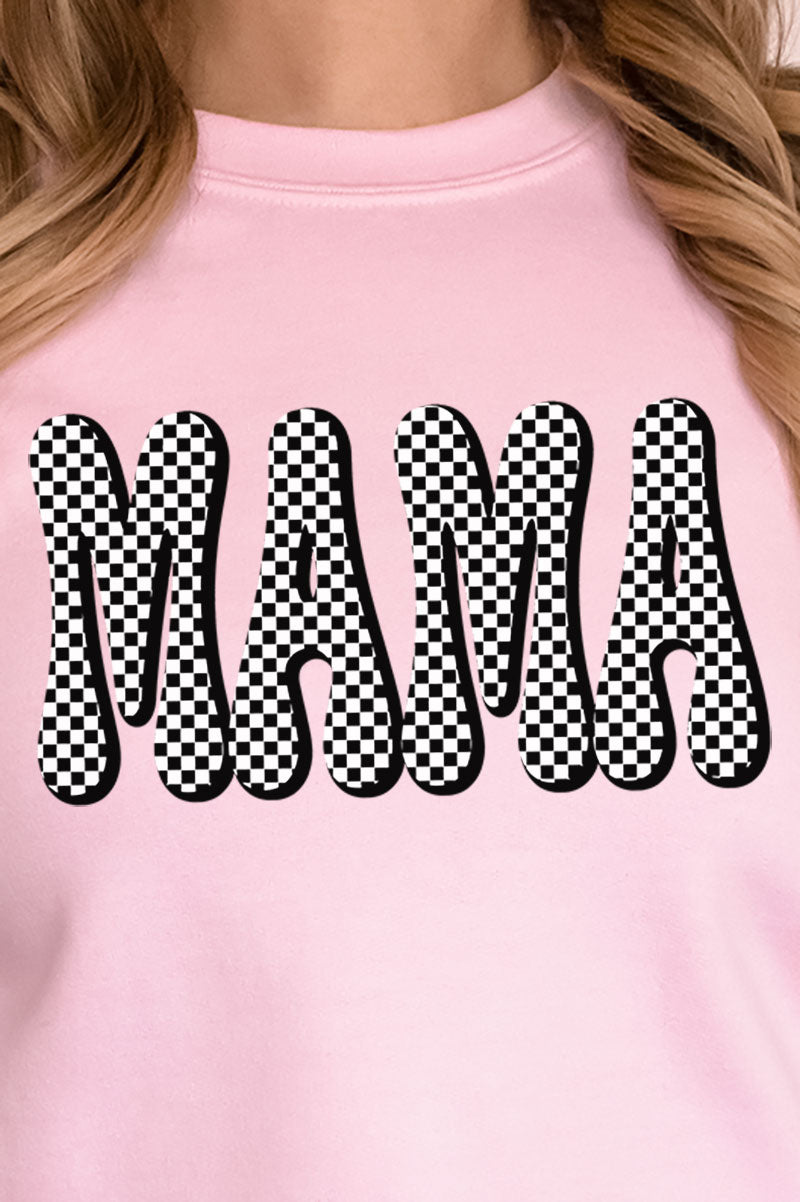Retro Checkered Mama Heavy-weight Crew Sweatshirt product image 2