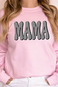 Retro Checkered Mama Heavy-weight Crew Sweatshirt product image 1