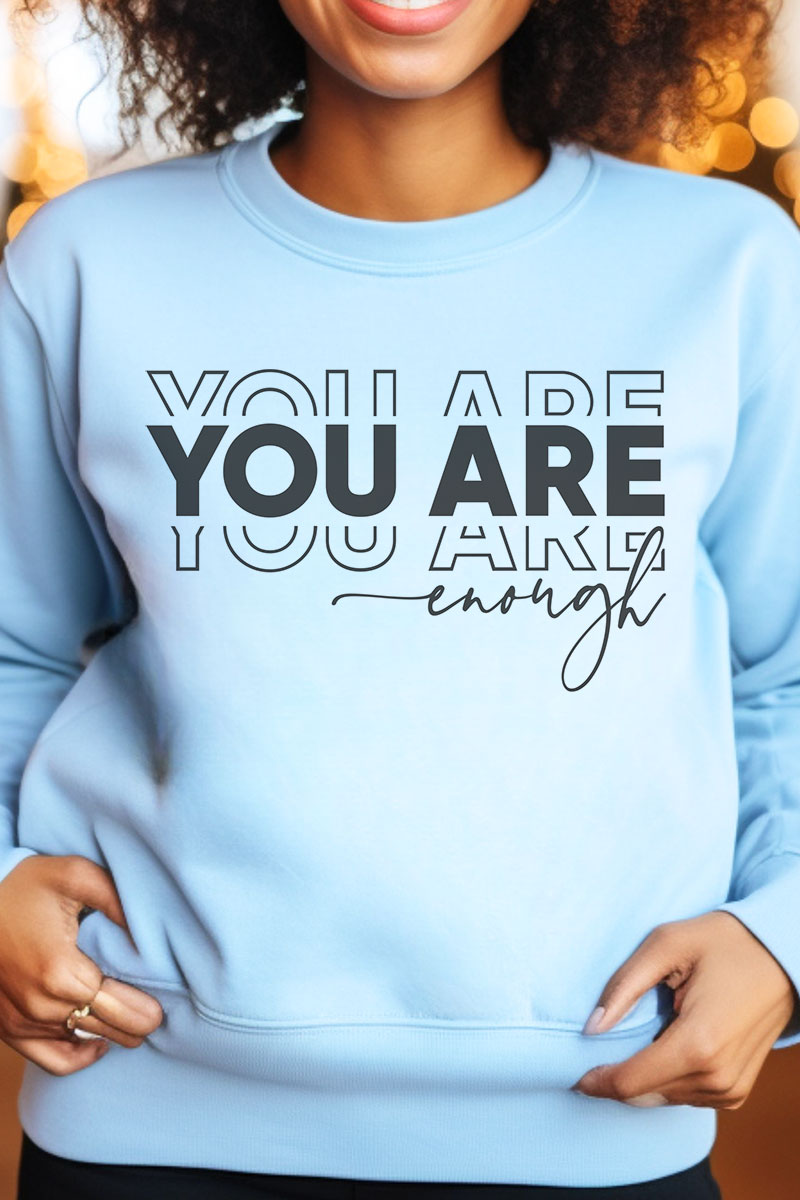 Stacked You Are Enough Heavy-weight Crew Sweatshirt product image 1