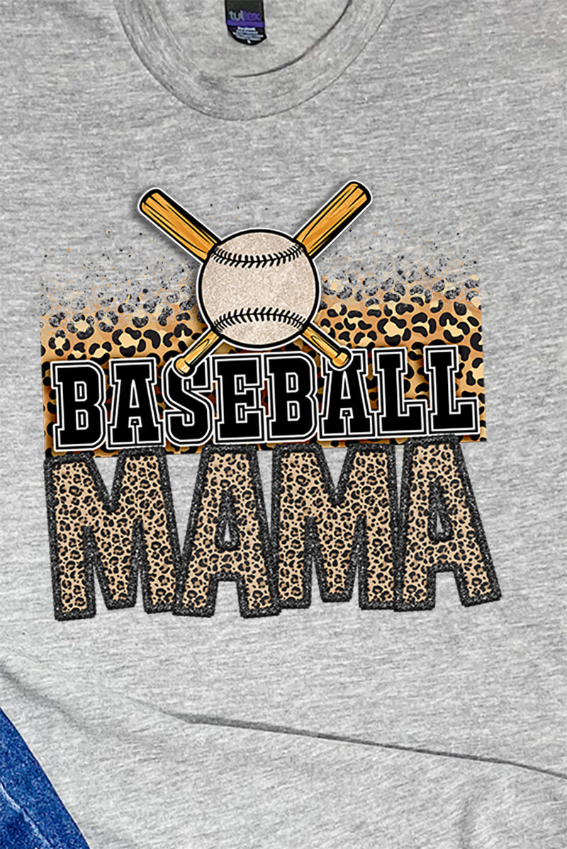 Leopard Baseball Mama Unisex Blend Tee product image 2