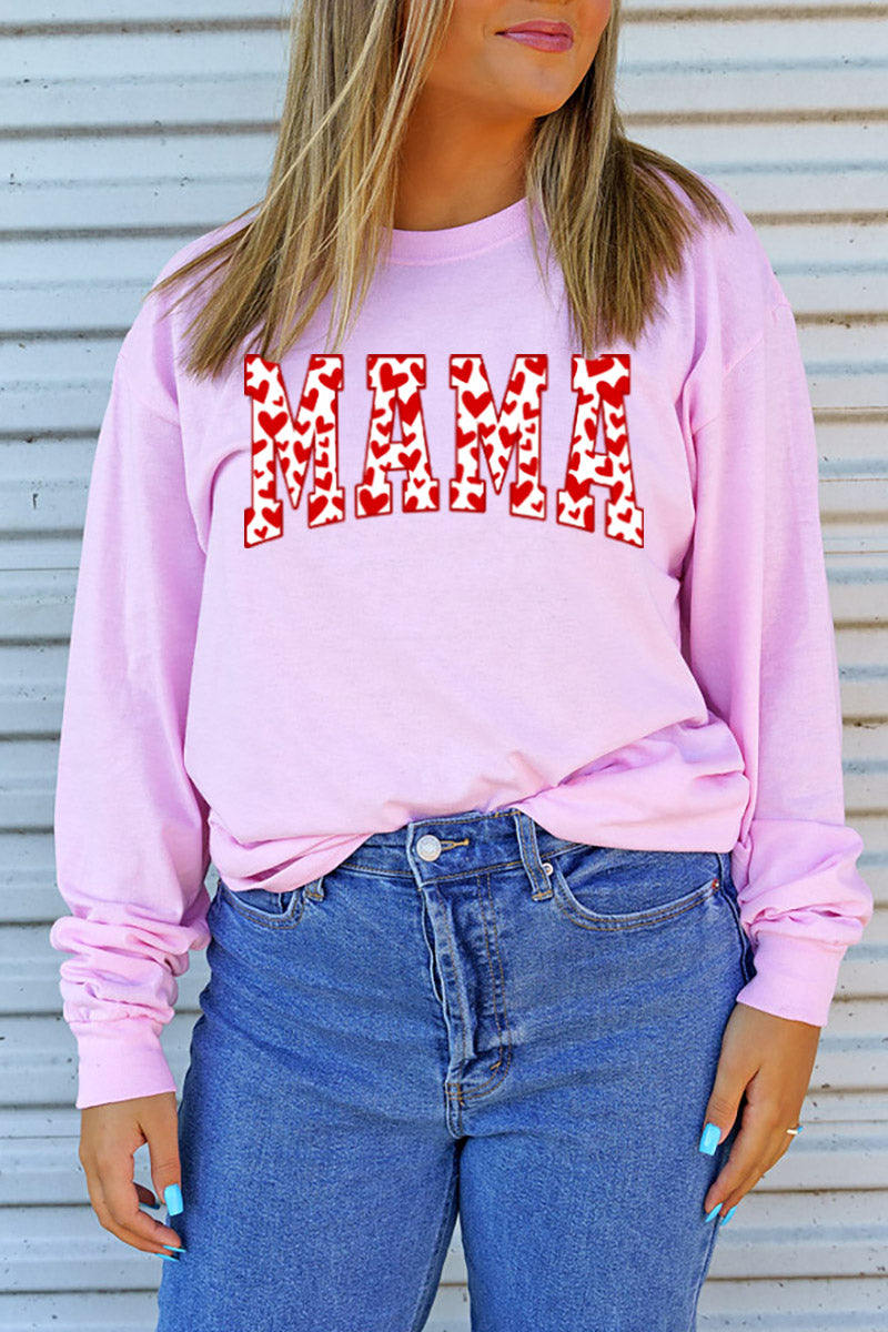 All The Hearts Mama Red Unisex Dri-Power Long-Sleeve 50/50 product image 1