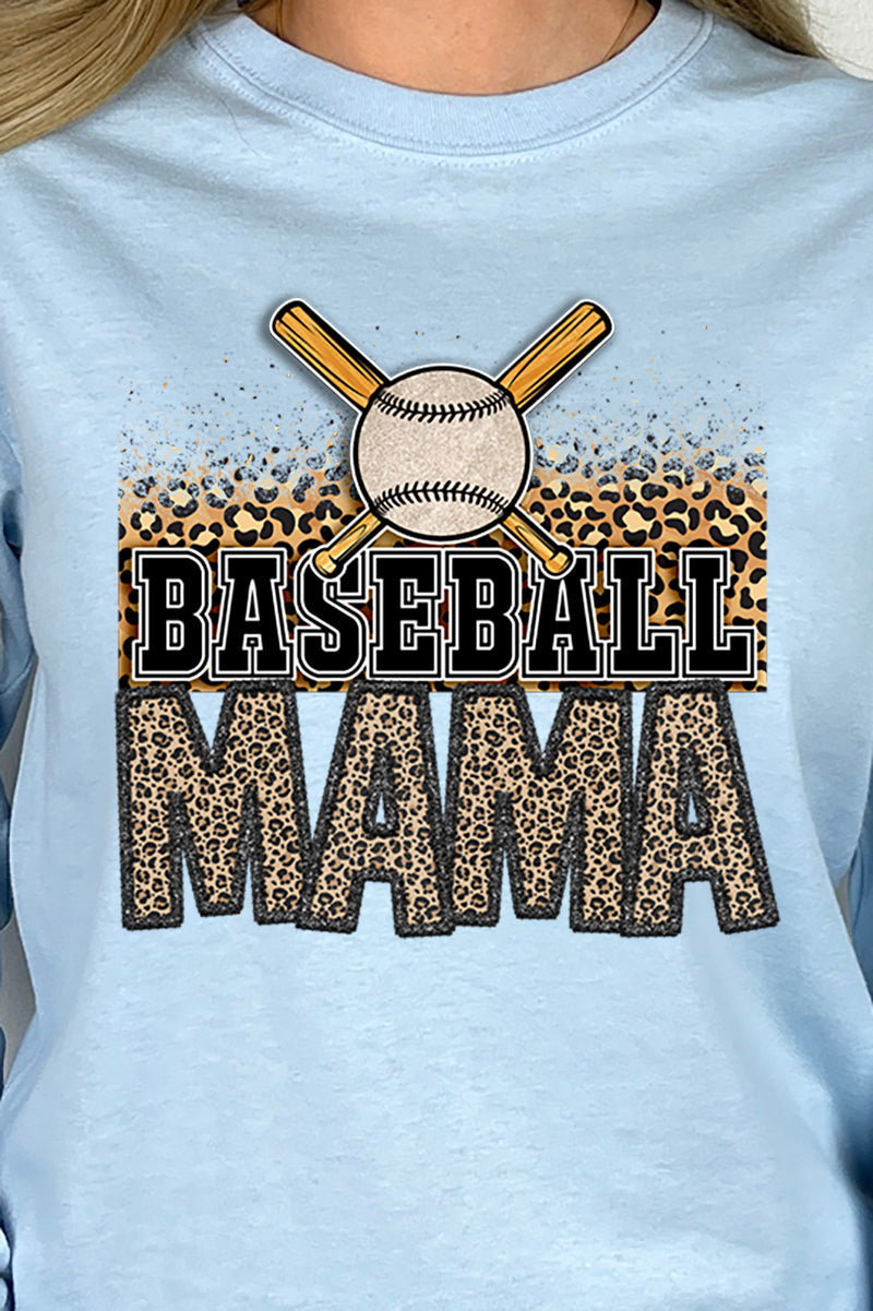 Leopard Baseball Mama Unisex Dri-Power Long-Sleeve 50/50 Tee product image 2