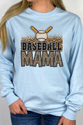 Leopard Baseball Mama Unisex Dri-Power Long-Sleeve 50/50 Tee product image 1