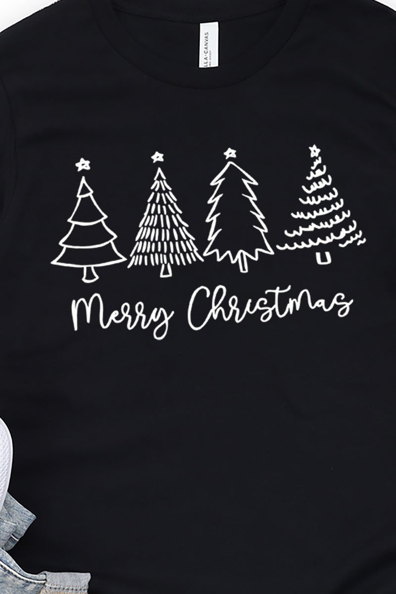 White Merry Christmas Tree Unisex Dri-Power Long-Sleeve product image 2