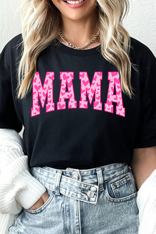 All The Hearts Mama Pink Short Sleeve Relaxed Fit T-Shirt product image 1