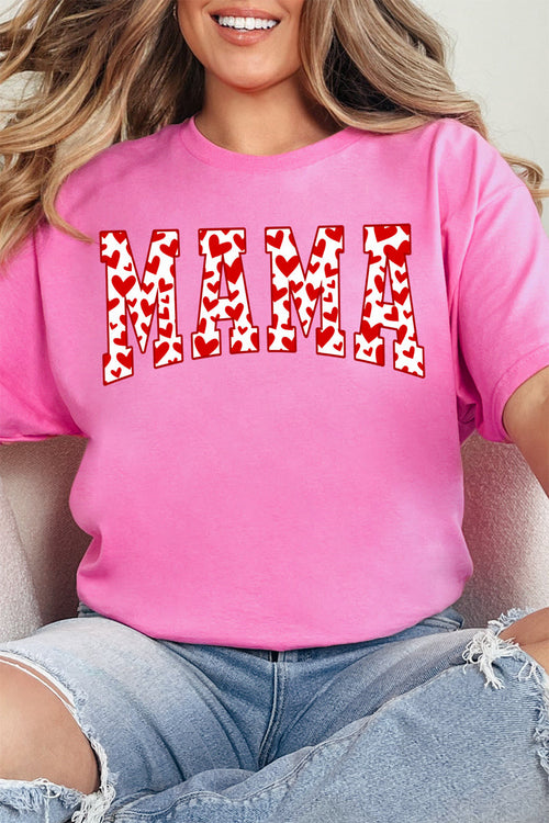 All The Hearts Mama Red Short Sleeve Relaxed Fit T-Shirt product image 1