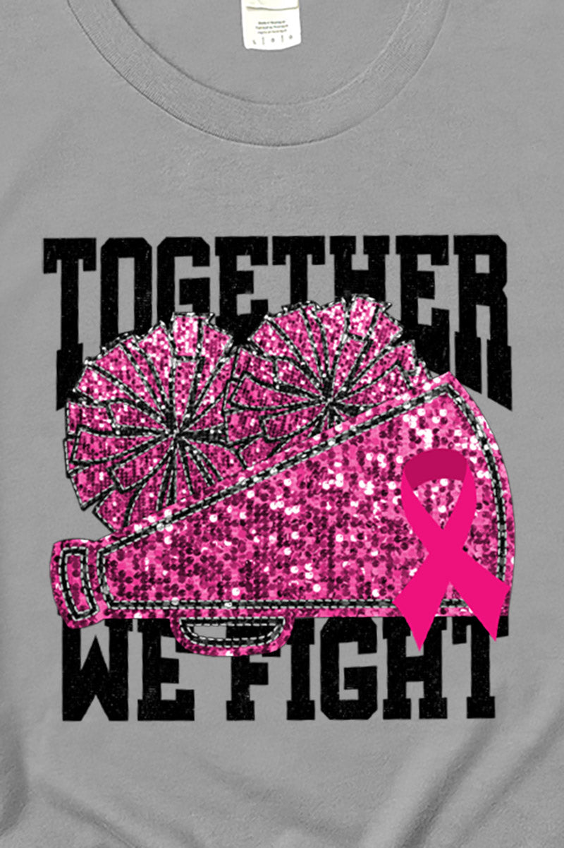 Cheer Together We Fight Pink Ribbon Short Sleeve Relaxed product image 2