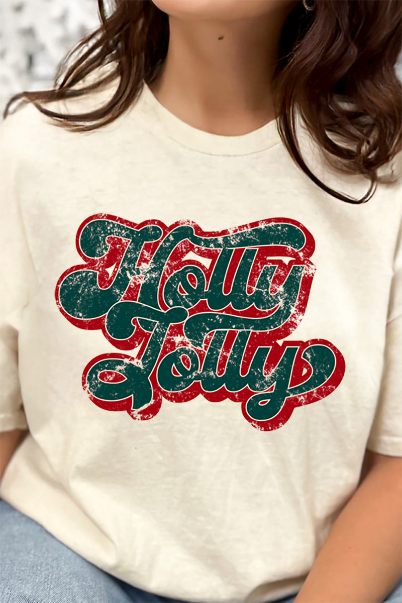 Distressed Groovy Holly Jolly Short Sleeve Relaxed Fit product image 2