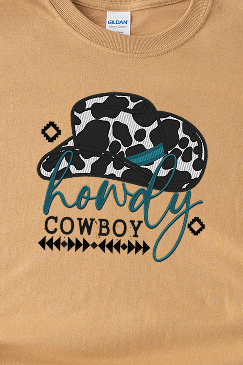 Faux Embroidery Howdy Cowboy Transfer Short Sleeve Relaxed product image 2