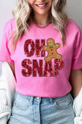 Faux Sequin Oh Snap Gingerbread Transfer Short Sleeve product image 1