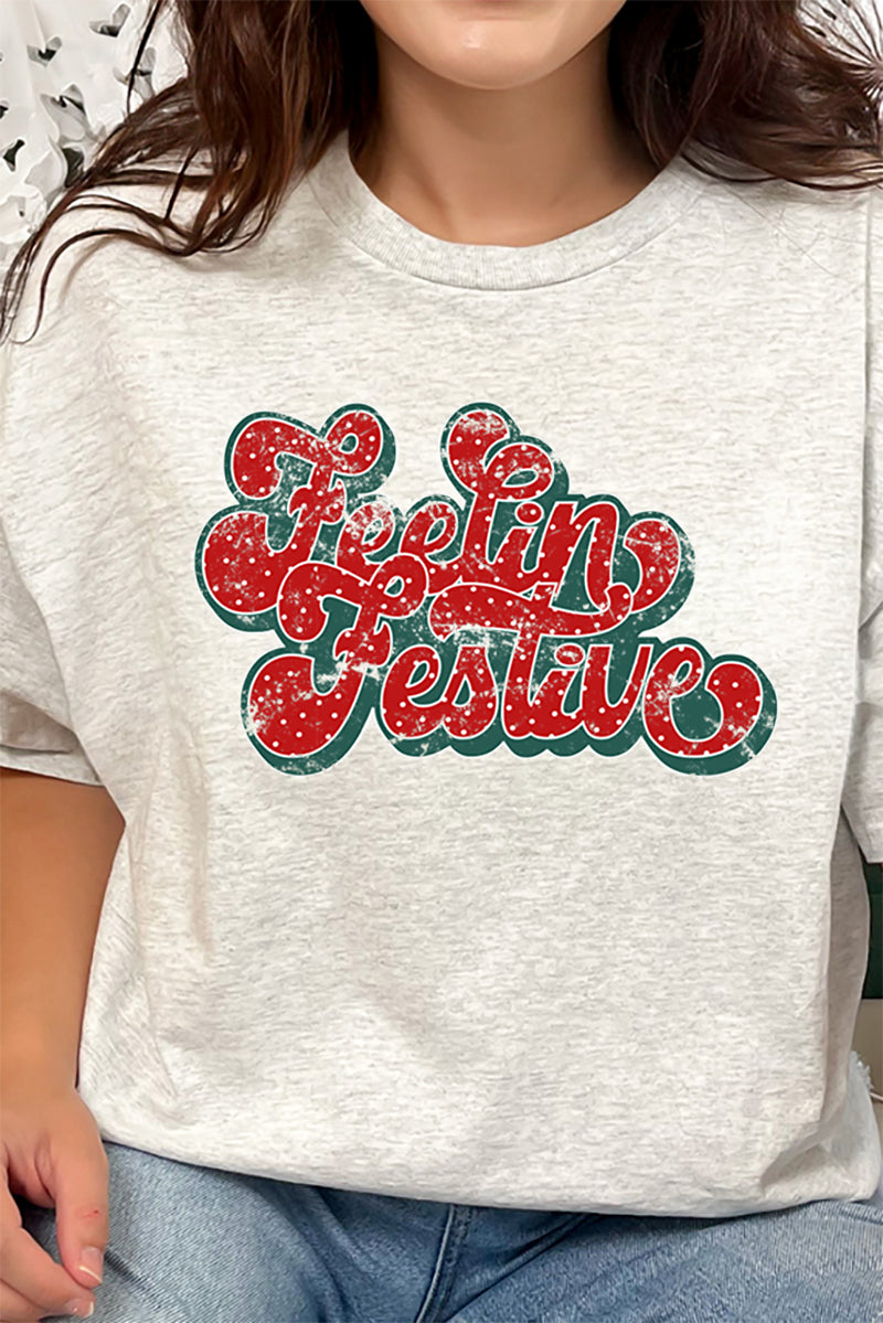Feelin' Festive Groovy Distressed Short Sleeve Relaxed Fit product image 2