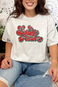 Feelin' Festive Groovy Distressed Short Sleeve Relaxed Fit product image 1