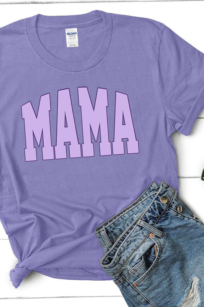 Lavender Arched Mama Short Sleeve Relaxed Fit T-Shirt product image 1