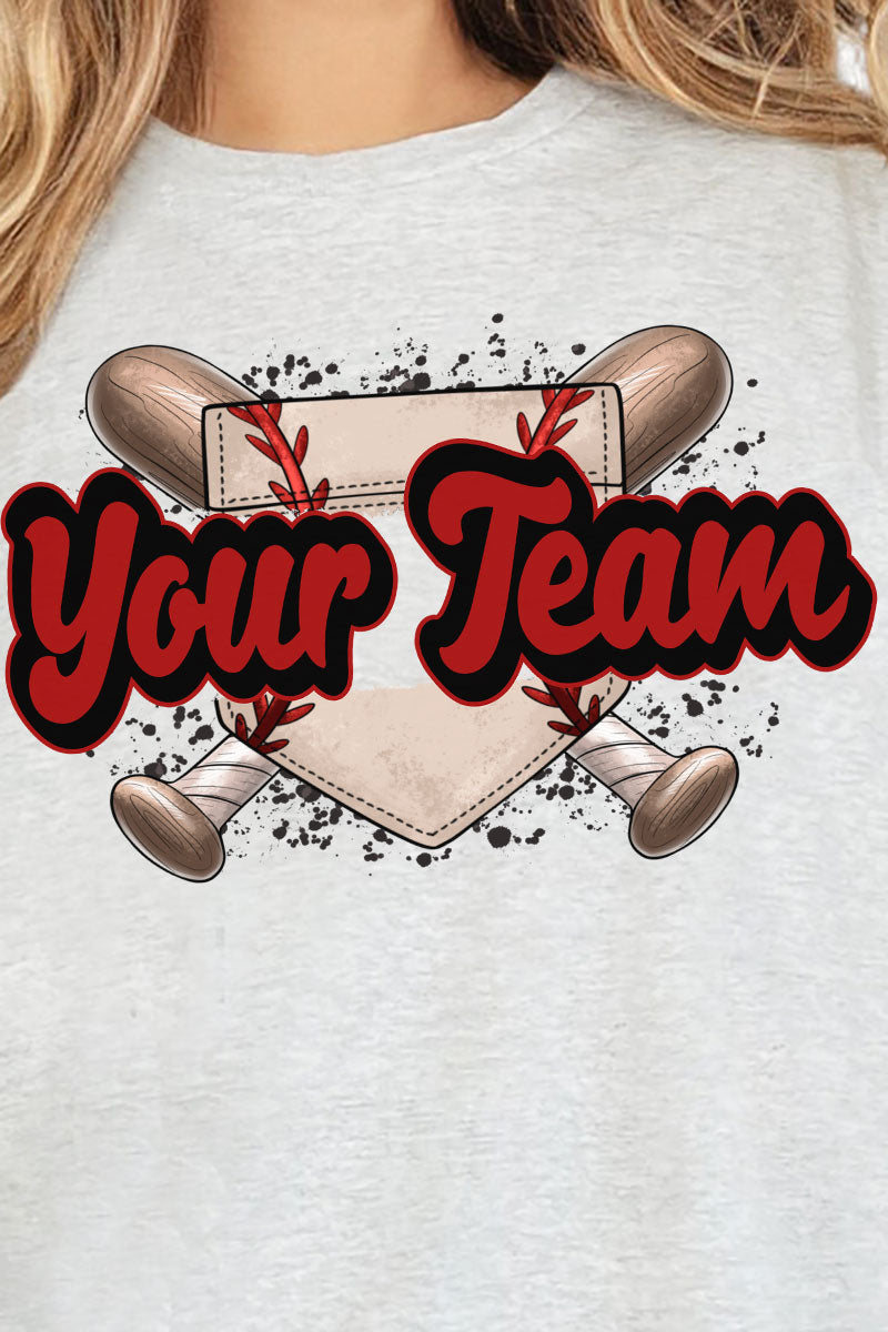 Baseball Home Plate Red And Black Short Sleeve Relaxed Fit product image 2
