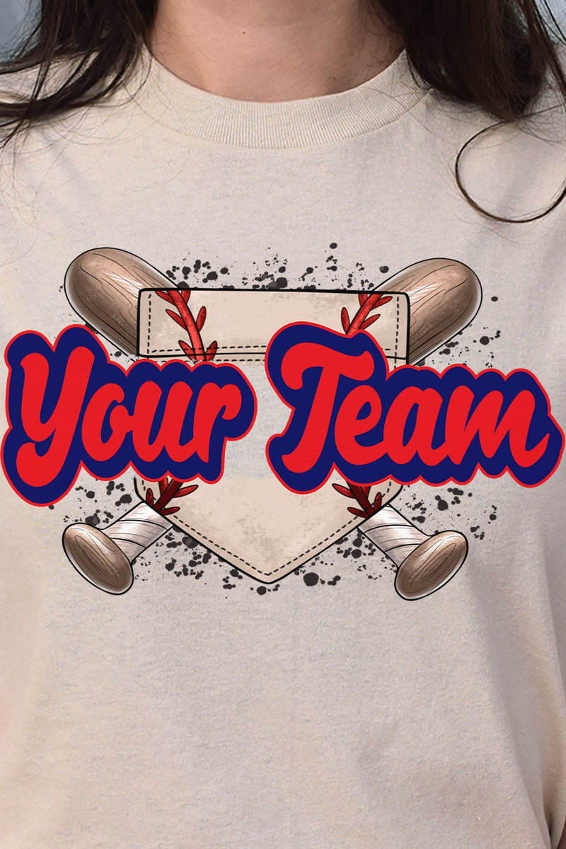 Baseball Home Plate Red And Navy Short Sleeve Relaxed Fit product image 2