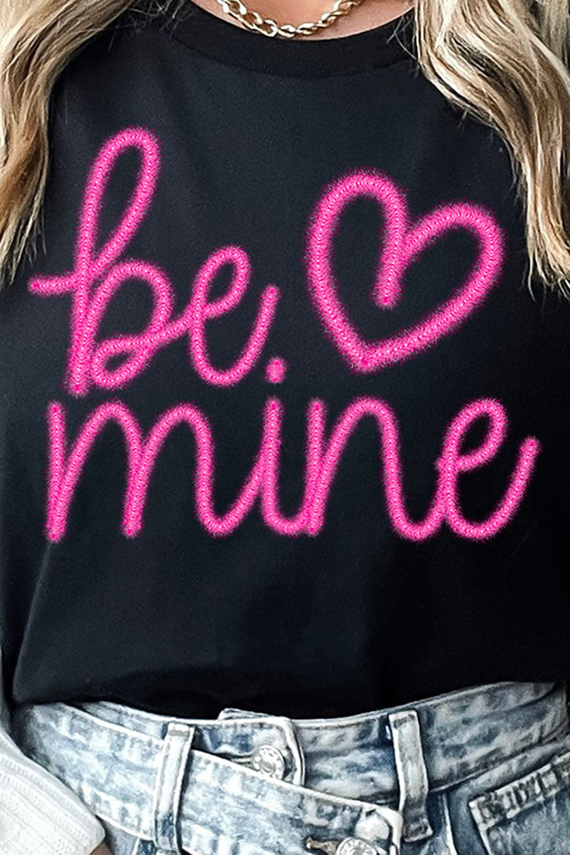 Be Mine Faux Tinsel Transfer Short Sleeve Relaxed Fit product image 2
