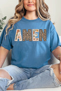 Boho Amen Faux Embroidery Transfer Short Sleeve Relaxed Fit product image 1