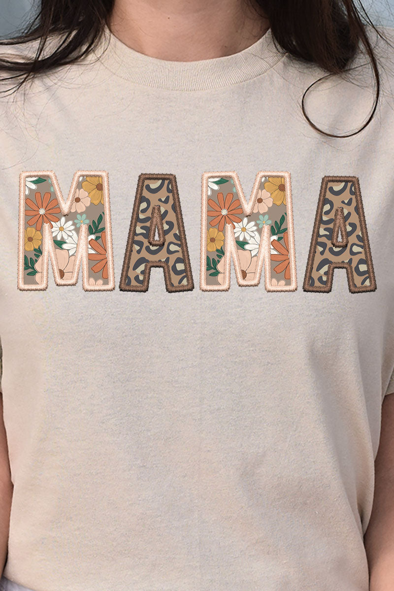 Boho Mama Faux Embroidery Transfer Short Sleeve Relaxed Fit product image 2