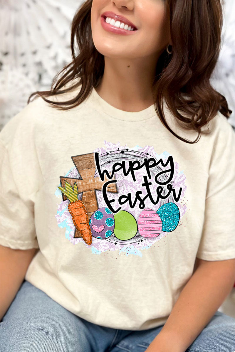Cross Happy Easter Short Sleeve Relaxed Fit T-Shirt product image 1