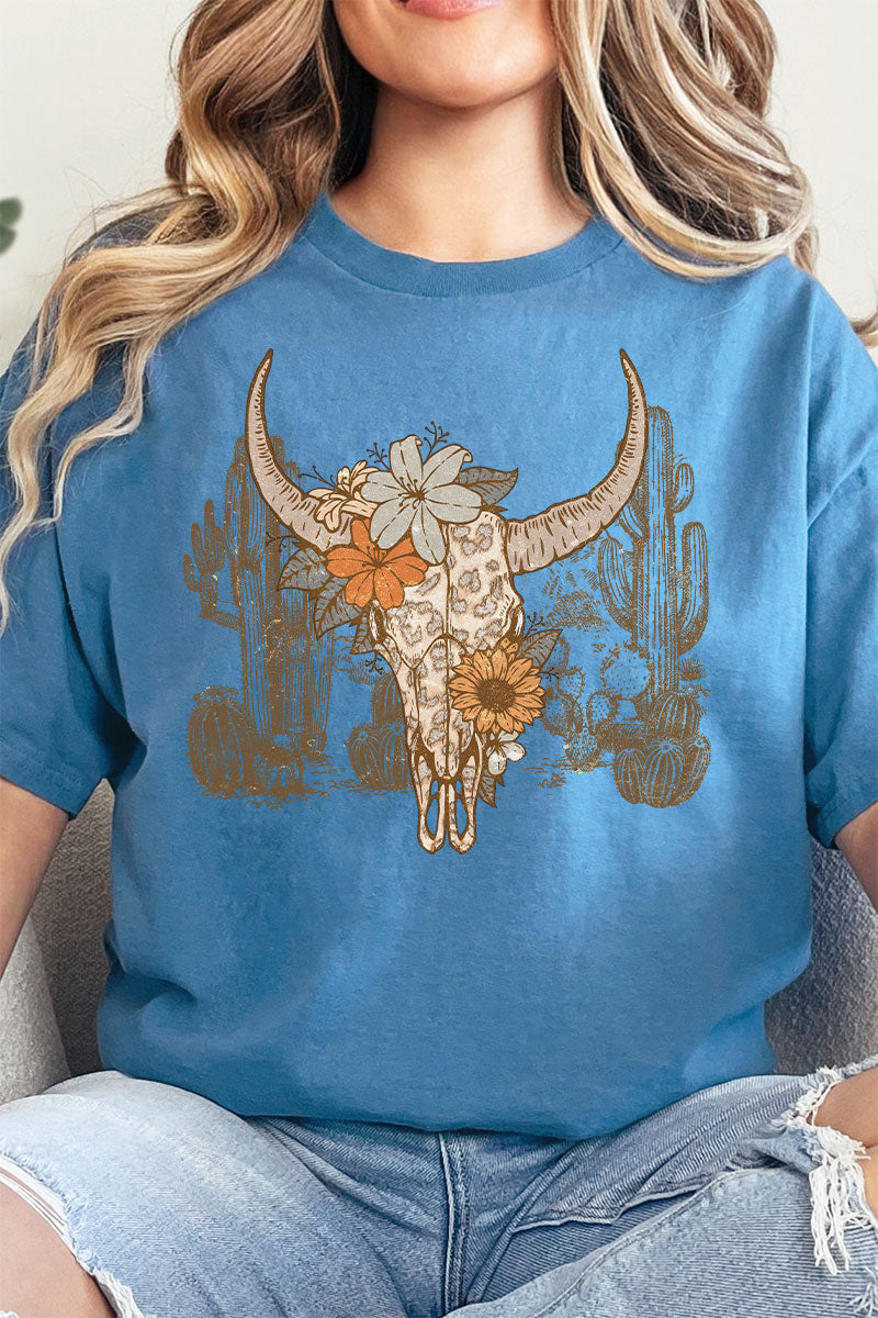 Desert Leopard Skull Short Sleeve Relaxed Fit T-Shirt product image 1