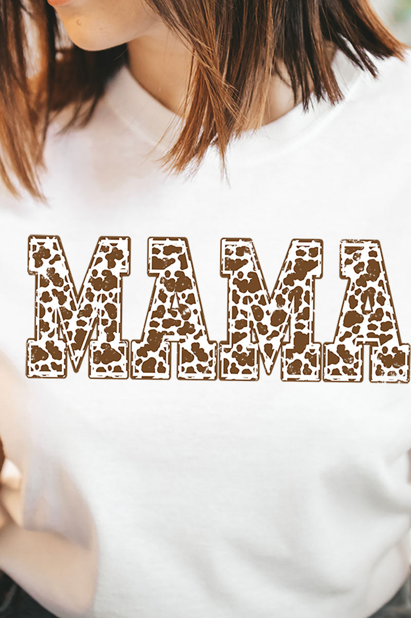 Distressed Brown Cow Mama Short Sleeve Relaxed Fit T-Shirt product image 2