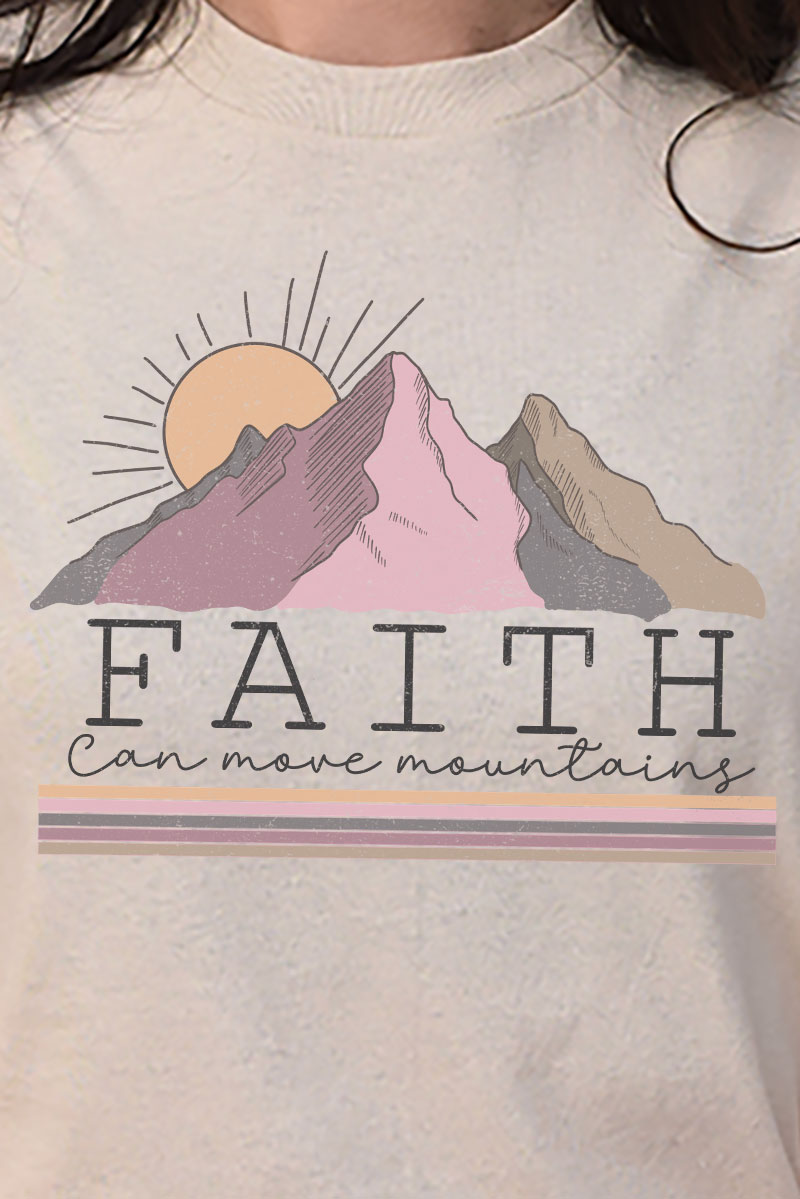 Faith Can Move Mountains Short Sleeve Relaxed Fit T-Shirt product image 2
