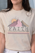 Faith Can Move Mountains Short Sleeve Relaxed Fit T-Shirt product image 1