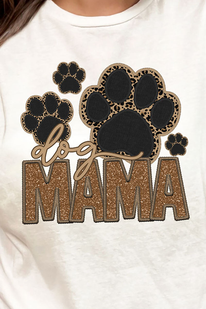 Faux Embroidery Dog Mama Transfer Short Sleeve Relaxed Fit product image 2