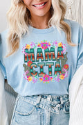 Faux Embroidery Mamacita Transfer Short Sleeve Relaxed Fit product image 1
