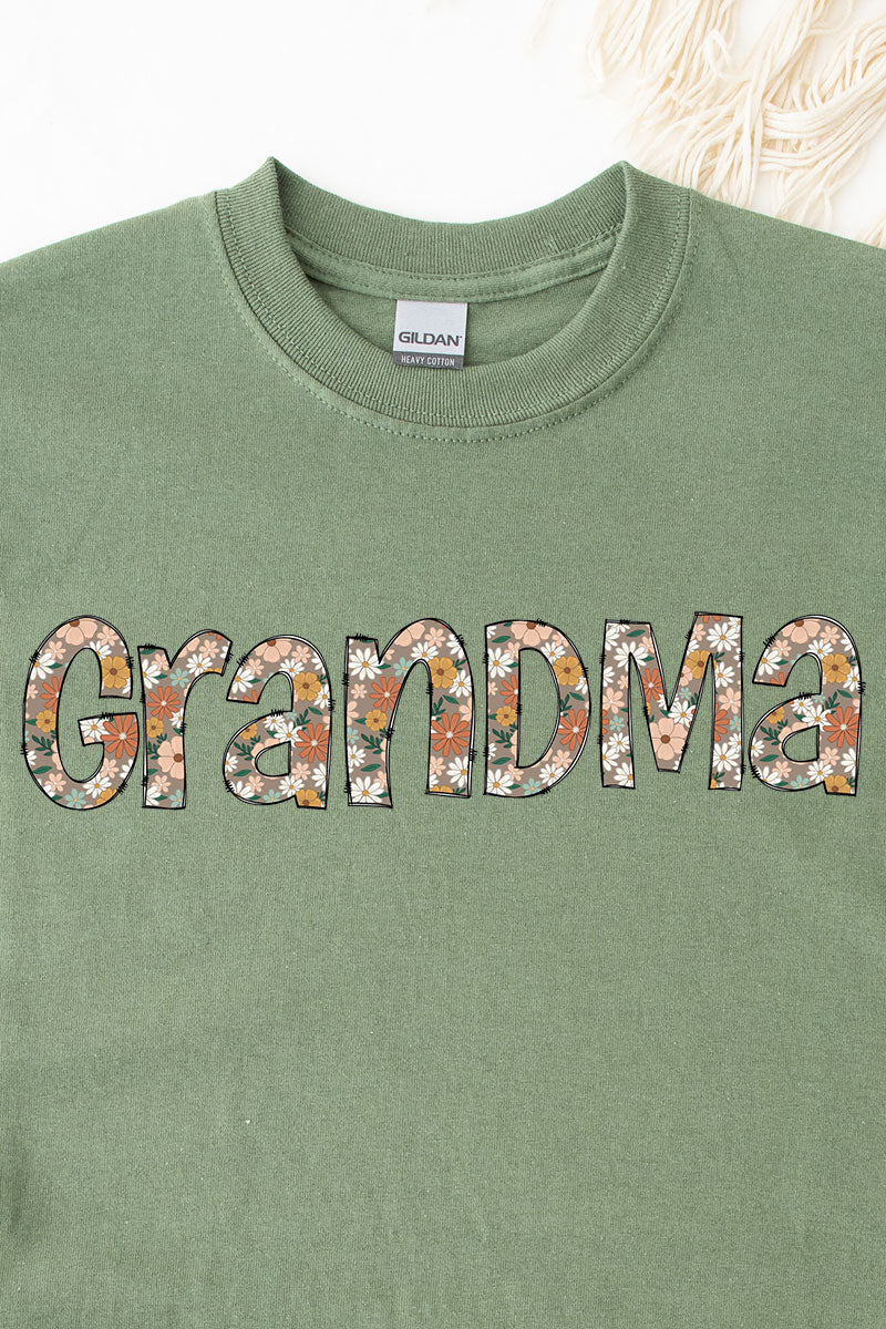 Floral Boho Grandma Short Sleeve Relaxed Fit T-Shirt product image 2
