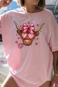 Full Of Love Highland Cow Short Sleeve Relaxed Fit T-Shirt product image 1
