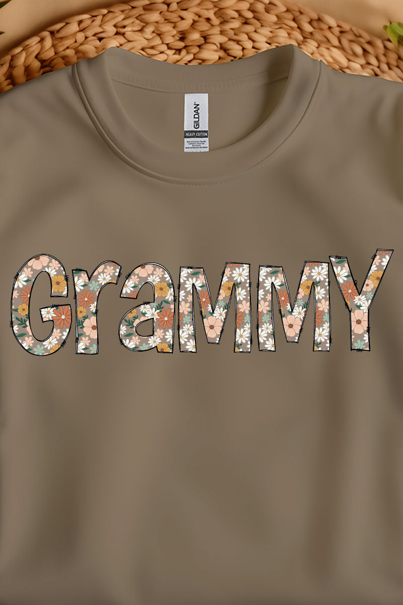 Floral Boho Grammy Short Sleeve Relaxed Fit T-Shirt product image 2