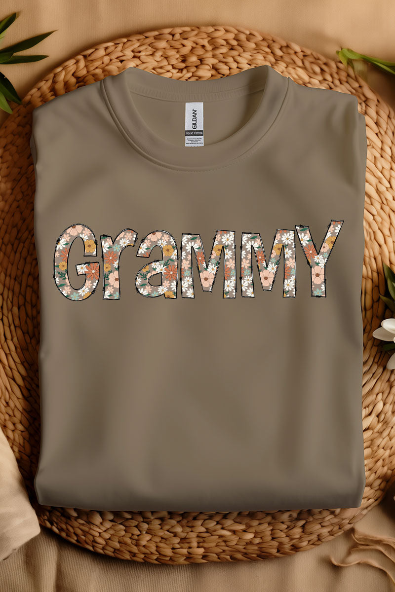 Floral Boho Grammy Short Sleeve Relaxed Fit T-Shirt product image 1