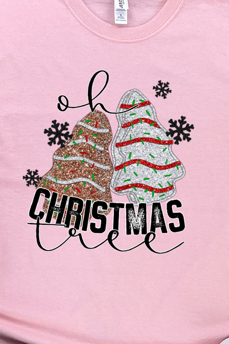 Faux Sequin Oh Christmas Tree Cakes Transfer Heavy Cotton product image 2