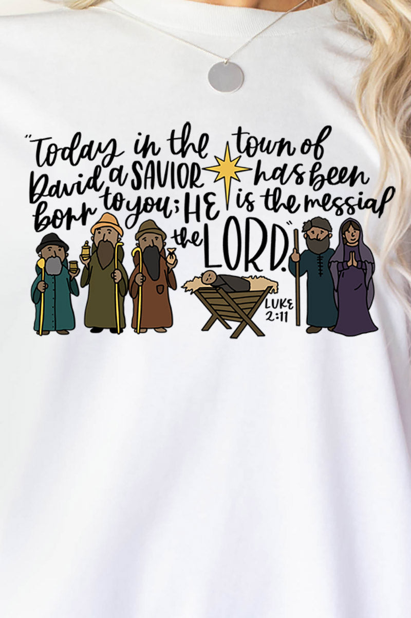 Nativity Doodle Heavy Cotton Long Sleeve Adult T-Shirt product image 2