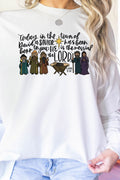 Nativity Doodle Heavy Cotton Long Sleeve Adult T-Shirt product image 1
