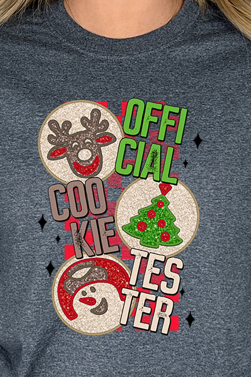 Official Cookie Tester Christmas Heavy Cotton Long Sleeve product image 2