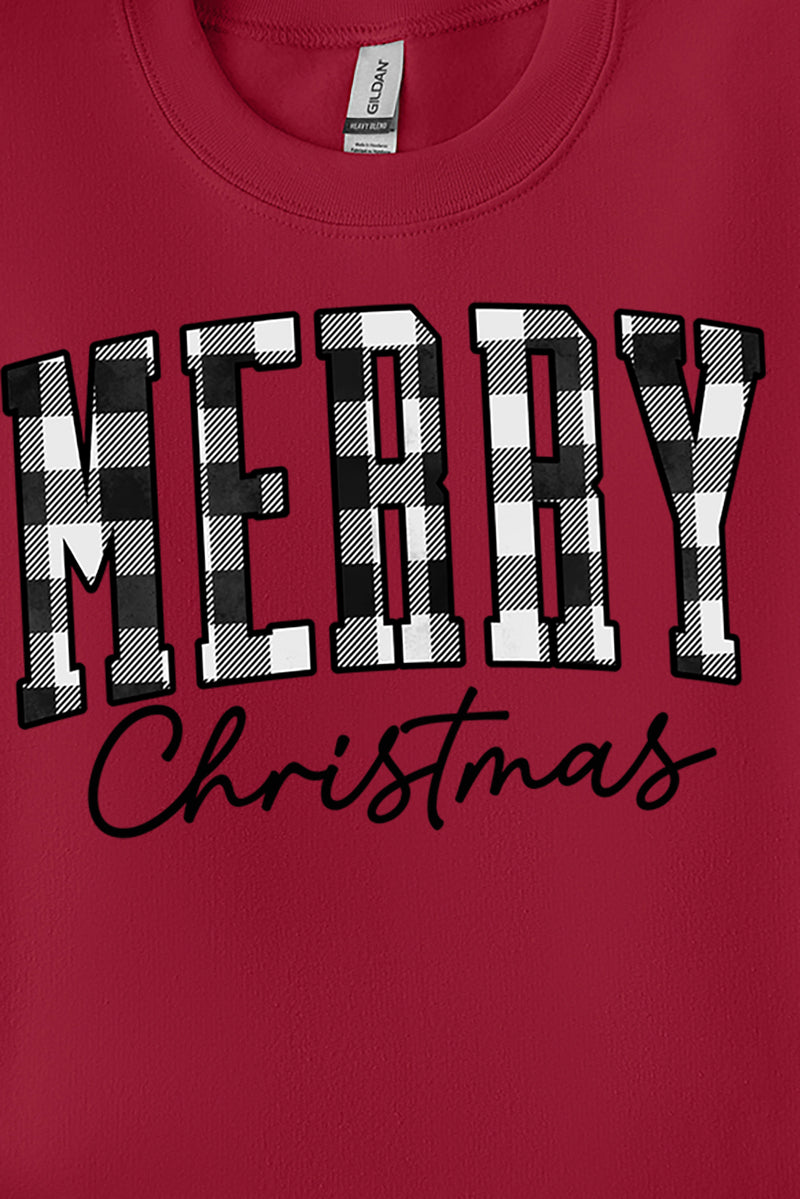 Black And White Buffalo Plaid Merry Christmas Unisex product image 2